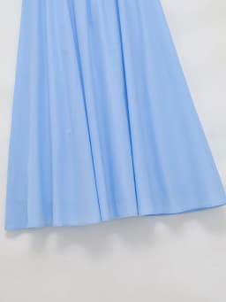 BSAY Summer Beach Vacation Midi Skirt Women Solid Color Elastic High Waist Pleated Flowy A-Line Swing Long Skirt Casual Skirts