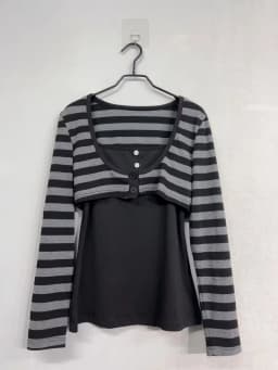 Y2k Emo Women Streetwear Acubi Fairycore Tops Stripe Long Sleeve Aesthetics Graphic Tshirt Goth Grunge T-shirt 2000s Alt Clothes