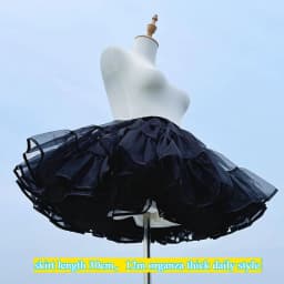Lolita Boneless Crinoline Petticoat Black Ultra Poof Soft Mesh Short Skirt Flight Heaven Underskirt for Kawaii Style 25-45cm