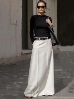 UOOZEE Office Lady Formal Solid Color H-line Skirts 2026 New Spring Summer High Waist Casual Elegant Long Skirt For Women