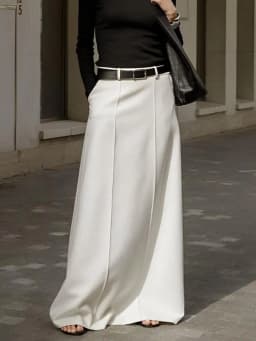 UOOZEE Office Lady Formal Solid Color H-line Skirts 2026 New Spring Summer High Waist Casual Elegant Long Skirt For Women