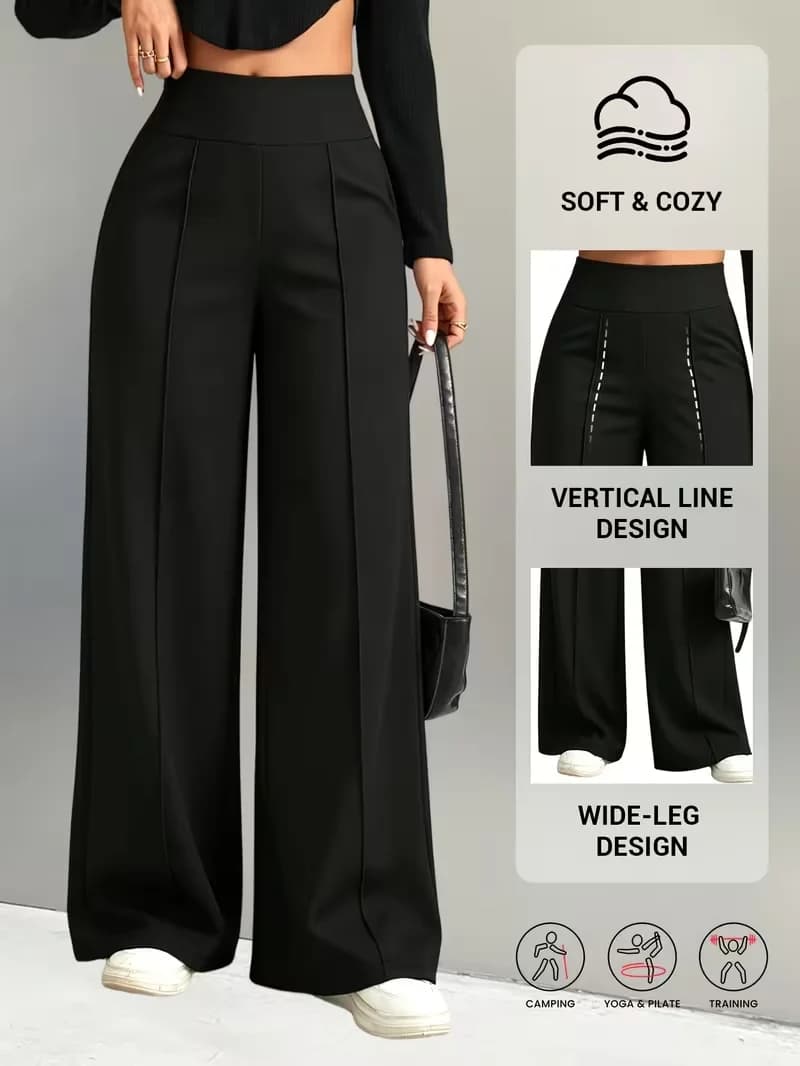 Women High Waist Wide Leg Sweatpants Spring Summer Solid Loose Straight Casual Jogger Lounge Long Pants