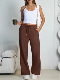 2026 New Harajuku Wide Leg Sweatpants Women Streetwear Baggy Oversize Gray Sports Pants Woman Drawstring Casual Joggers Trousers
