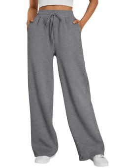 2026 New Harajuku Wide Leg Sweatpants Women Streetwear Baggy Oversize Gray Sports Pants Woman Drawstring Casual Joggers Trousers