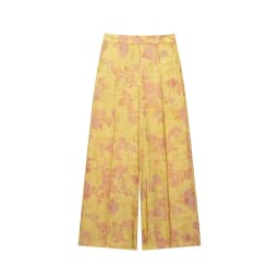 KONDALA Women Elegant Vintage Printed Pants Set Rope Buttons Shirts,Long Pants 2026 Spring Early Fall Holiday High Street Set