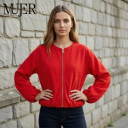 MUJER Fleece Bomber Jackets for Women Soft Zipper Woman's Sports Jacket Casual Cropped Jacket Women Long Sleeve Coats Outerwears