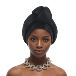 Glitter Fabric Knoted Turban Cap Women's Head Wraps African Auto Gele Headtie Nigeria Party Headwear Turbante Mujer