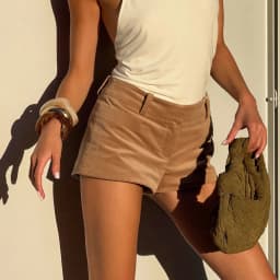 Linad Autumn Sexy Corduroy Mini Pants For Woman 2025 Street Chic Beige Zipper Shorts Fashion Brown High Waist Shorts Female