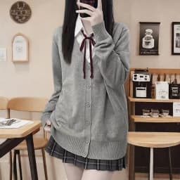 Japanese fashion solid color V-neck knitted sweater,original newJK uniform cardigan top,autumn and winter women's cotton sweater