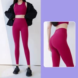 BIVIGAOS Spring Summer New Plum Red 3D Naked Feeling Sharkskin Leggings Women Slim Sexy Sport Yoga Push Up Fitness Leggings