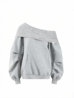 Autumn Knitwear Hooded Casual Oversize Pullovers Women Dual-wear Designer Fashion Off Shoulder Sweater Spring Loose Outwear