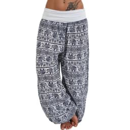 Women's Personality GeometricCasual Loose Printed Pants Comfortable Casual Women's Wide Leg Haren Pants Pants