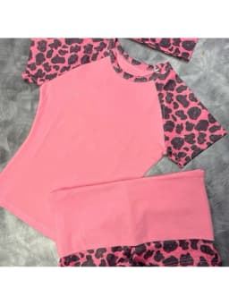 2026 summer new American retro leopard print patchwork short sleeved shorts set Y2K punk street fashion trend casual spicy girl