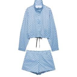 HH Woman Autumn Long Sleeves Turtleneck Zipper With Pockets Drawstring Casual Coats Women Fashion Polka Dot Printed Jacket