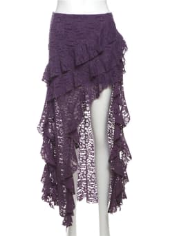 Nibber Tassels Women Skirts Irregular Hem Multi-Layered Ruffles Lace Patchwork Sweet Summer Trend Daily Skinny Versatile Bottoms