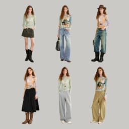 TOYOUTH Women's Sheer Second Skin Base Layer Top 2026 Fall Slim Fit Mongolian Print Nomadic Style