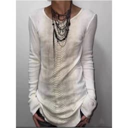 Subculture Vintage Retro Early Visual Style Punk Rock Personality Avant-Garde Python Print Long-Sleeve T-Shirt Top