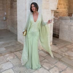 Women Elegant Green Lace V Neck Maxi Dress Flare Wide Sleeve Cover Up Ruched Bodycon Gown Evening Formal Party Vacation Wear New