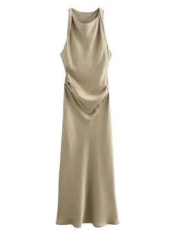 Satin Long Dresses for Women 2026 Summer Slip Midi Dress Woman Sexy Evening Party Dress Sleeveless Female Elegant Dresses