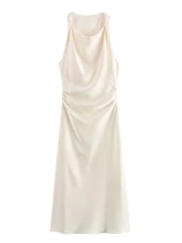 Satin Long Dresses for Women 2026 Summer Slip Midi Dress Woman Sexy Evening Party Dress Sleeveless Female Elegant Dresses