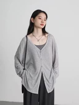 CHIC VEN Women's Cardigan New V-neck Long Sleeved Female Shirt Female Jumpers Sun Protection Woman Top Spring Summer 2026