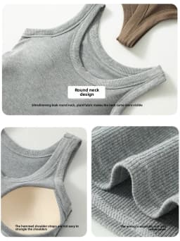 2-in-1 T-Shirt Bra Combo Top- Women's Seamless Built-in Vest,Summer Breathable Sleeveless Shirt & Casual Undershirt Sexy Top Y2k