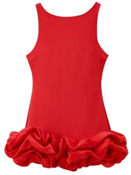 HXAO White Short Dress Women's Ruffle Backless Party Dresses Black Red Sleeveless Bodycon Mini Dress Woman Summer Sexy Vestidos