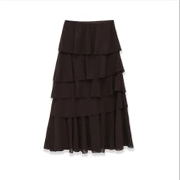 Vintage Tiered Brown Party Commute Modern High Street Long Skirt Elegant Streetwear Fashion 2026 Spring Female Skirt