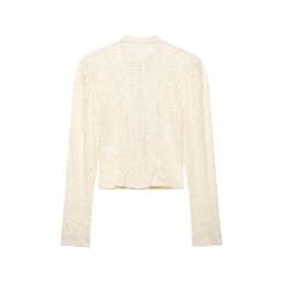 BSAY French Vintage Floral Lace Cropped Jacket Mandarin Collar Frog Knot Buttons Puff Long Sleeve Slim Retro Outerwear For Women