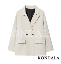 KONDALA Elegant Commute Double-breasted Blazer Women Vintage Brown Buttons Blazer 2026 Spring Summer Trendy Office Lady Blazer