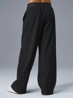 Women Lightweight Quick Dry Wide Leg Athletic Pants Elastic High Waist Pleated Straight Trousers With Pockets Loose Fit Workout