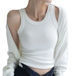 All-in-One Ribbed Camisole Women Crew Neck Built-in Bra Support Sleeveless Top for Casual Daily Wear Y2k Korean Fashion Clothing