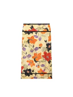 TFMLN Women Vintage Floral Print Midi Skirt Front Split Hem Straight High-Waisted 2026 Summer Pencil Skirt Chic Casual Lady New