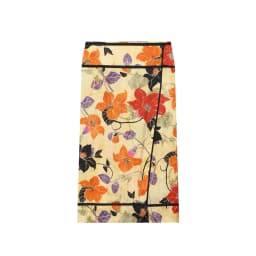 TFMLN Women Vintage Floral Print Midi Skirt Front Split Hem Straight High-Waisted 2026 Summer Pencil Skirt Chic Casual Lady New