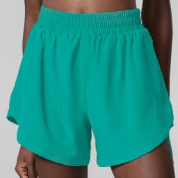 Women Summer Running Shorts 2 In 1 Woven Fabric Pocket Gym Yoga Shorts Female Loose Breathable Quick Dry Workout Sportswear