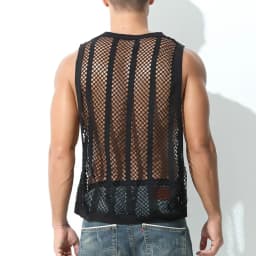Mens Mesh Sheer Vest Bodybuilding Running Tank Tops Sexy Fishnet Fitness Sportwear Muscle Sleeveless Hollow Singlet Quick Dry