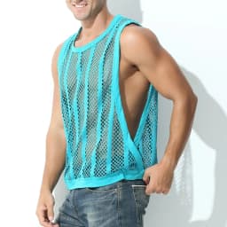Mens Mesh Sheer Vest Bodybuilding Running Tank Tops Sexy Fishnet Fitness Sportwear Muscle Sleeveless Hollow Singlet Quick Dry