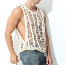 Mens Mesh Sheer Vest Bodybuilding Running Tank Tops Sexy Fishnet Fitness Sportwear Muscle Sleeveless Hollow Singlet Quick Dry