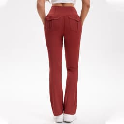Women's High Waisted Flared Yoga Pants with Pockets Tummy Control Bootcut Leggings for Gym Fitness Casual Wear