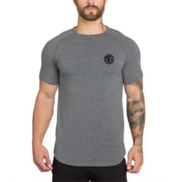 Summer Men Short Sleeve Cotton Breathable Crew Neck Gym Workout Muscle Slim Fit Fitness Bodybuilding Casual Pumping Iron -shirt