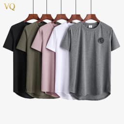 Summer Men Short Sleeve Cotton Breathable Crew Neck Gym Workout Muscle Slim Fit Fitness Bodybuilding Casual Pumping Iron -shirt