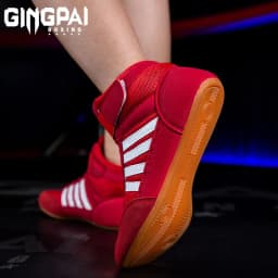 Boxing Shoes Comprehensive Training Shoes Strength Weightlifting Boxing Fighting High Help Men Women Adult Children's Sanda
