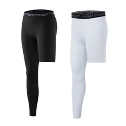 Men Compression Leggings Gym Sports Running Tights Quick Dry Elastic One Leg Ninth Pants Basketball Jogging Male Sportswear