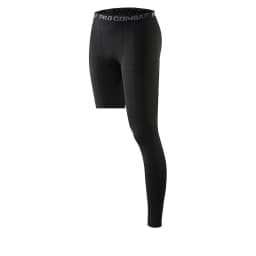 Men Compression Leggings Gym Sports Running Tights Quick Dry Elastic One Leg Ninth Pants Basketball Jogging Male Sportswear