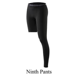 Men Compression Leggings Gym Sports Running Tights Quick Dry Elastic One Leg Ninth Pants Basketball Jogging Male Sportswear
