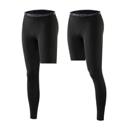 Men Compression Leggings Gym Sports Running Tights Quick Dry Elastic One Leg Ninth Pants Basketball Jogging Male Sportswear