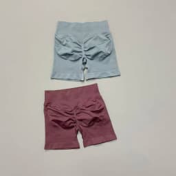 HISTELLO Sports Shorts Low Waist Solid Color Seamless Butt Lifting High Stretch Breathable Yoga Gym Fitness Workout Shorts