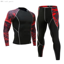 Men's Running Set Gym Jogging Thermo underwear xxxxl Second skin Compression Fitness MMA rashgard Male Quick dry Track suit