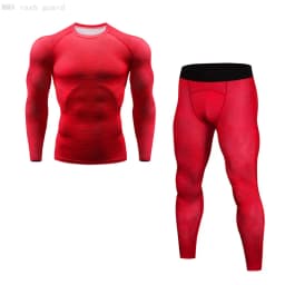 Men's Running Set Gym Jogging Thermo underwear xxxxl Second skin Compression Fitness MMA rashgard Male Quick dry Track suit