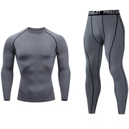 Men's Running Set Gym Jogging Thermo underwear xxxxl Second skin Compression Fitness MMA rashgard Male Quick dry Track suit